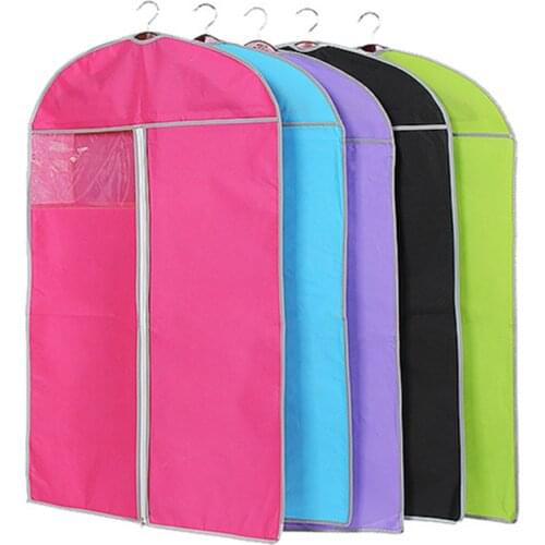 Storage Bag Case for Clothes Candy colors Garment Suit Coat Dust Cover Protector Wardrobe Storage Bag for Clothes Anti-dust