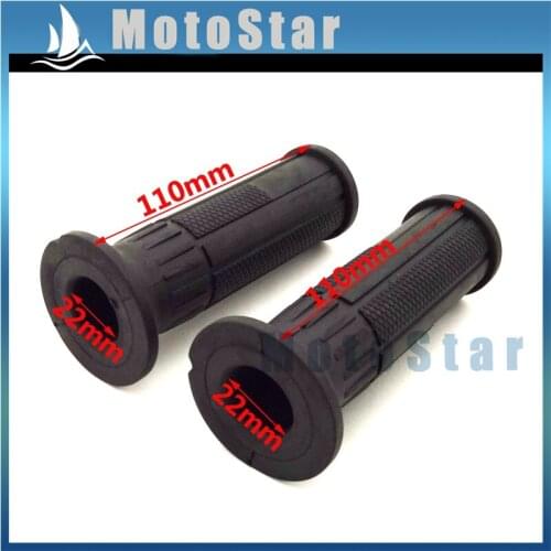 22mm 7/8" Black Rubber ATV Handle Hand Grips Universal For 50cc 70cc 90cc 110cc Chinese Quad 4 Wheeler Taotao Kazuma Sunl Roketa