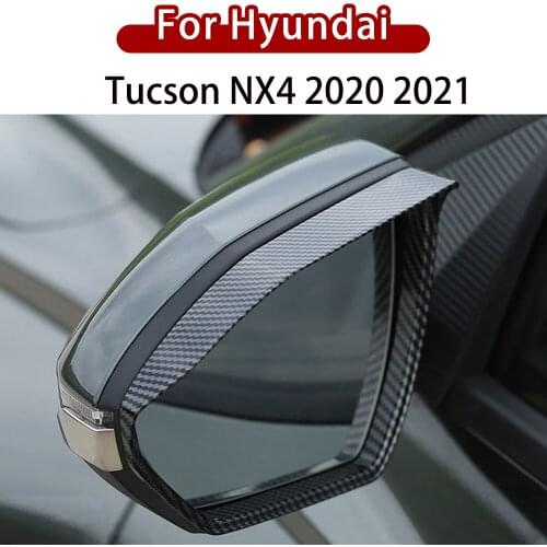 For Hyuandai Tucson NX4 2020 2021 Rear View Mirror Rain Eyebrow Shade Covers Rain brow frame Tucson L Car Styling Accessories