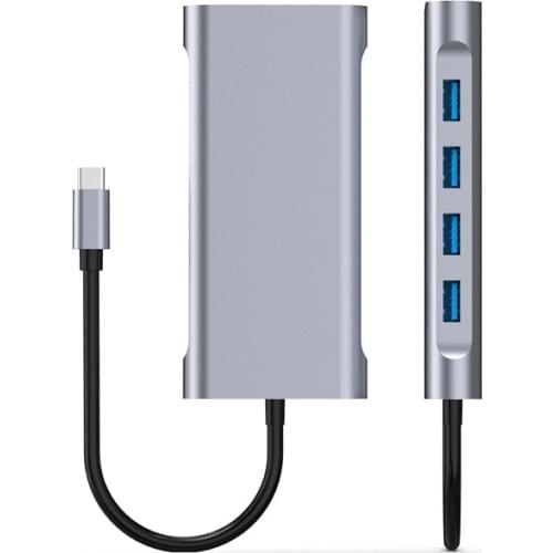 Dock Station Dual HDM-compatible 4K Dual Monitor USB C Adapter USB 3.0 VGA RJ45 PD for Macbook Pro HP Dell Type C Docking