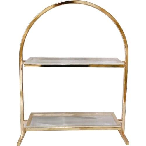 European-style double-layer skewer dessert plate fruit plate creative afternoon tea birthday cake plate dessert stand