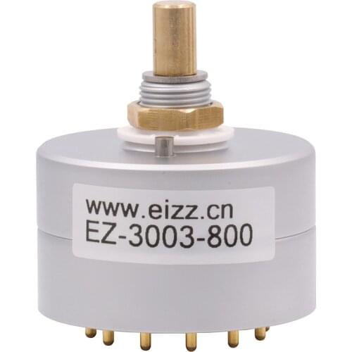 EIZZ 3 / 4 Ways 3 Positions Aluminum Shield Gold Plated Copper Pins Rotary Switch Signal Source Selector for Hifi Audio DIY