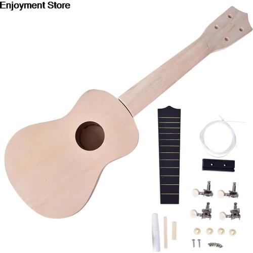 21Inch DIY Simple and Fun Ukulele DIY Kit Tool Hawaii Guitar Handwork Childrens Toy Assembly for Amateur