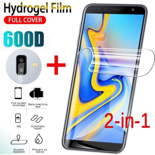 2in1 Hydrogel Film Soft Screen Protector& Camera Lens Film For Samsung Galaxy J6 Plus J4 Plus Screen film for samsung J6 J4 Plus