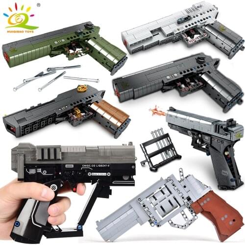 HUIQIBAO 364PCS Wandering Earth Signal Gun Building Blocks Set Technical DIY Shooting Game Bricks City Toys For Children Kids