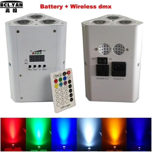 2018 newest mini 6IN1 3*18W Wireless Dmx Li Battery Powered IR LED Wedge Stage par light