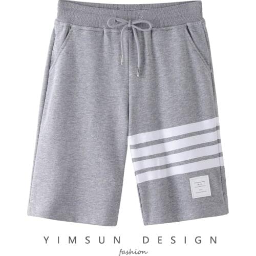 Four bars TBB pure cotton shorts casual sports pants five-point pants shorts and pants summer men and women the same paragraph