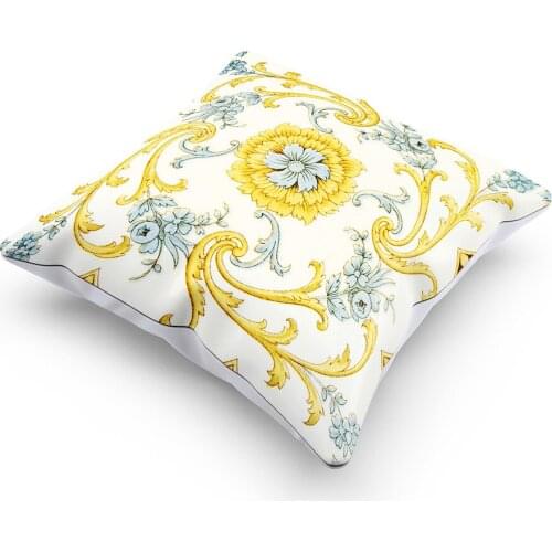 Flower Soft Pillowcase Bedside Sofa Cushion Throw Pillow Cartoon Satin Creative Pillow Printing Custom Cushion