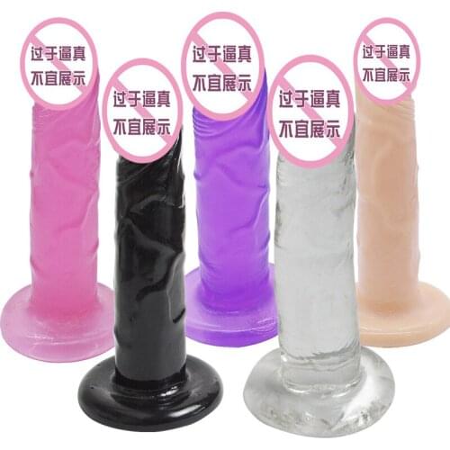 Soft Jelly Dildo Realistic Anal Dildo Penis Suction Cup Male Dick Female Masturbation Erotic Toys for Adult Sex Toys for Woman