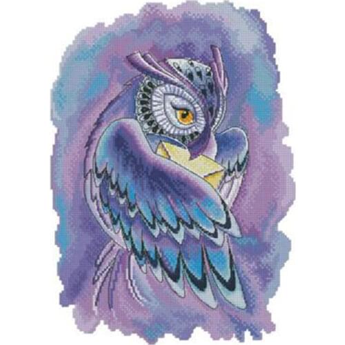 Letter delivery owl patterns Counted Cross Stitch 11CT 14CT 18CT DIY Chinese Cross Stitch Kits Embroidery Needlework Sets
