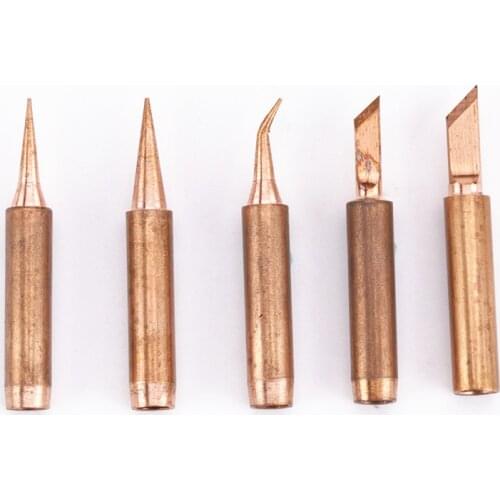 3/5Pcs DIY Soldering Tip Set Copper Lead-free Electric Solder Iron Welding Replacement Tip Station Repair Welding Tips Tools Kit