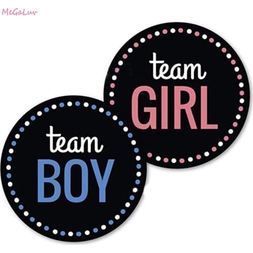 Team Boy Team Girl Stickers Boy or Girl Paper Vote Sticker For Gender Reveal Party Paper Boxes Bags Labels Baby Shower Supplies