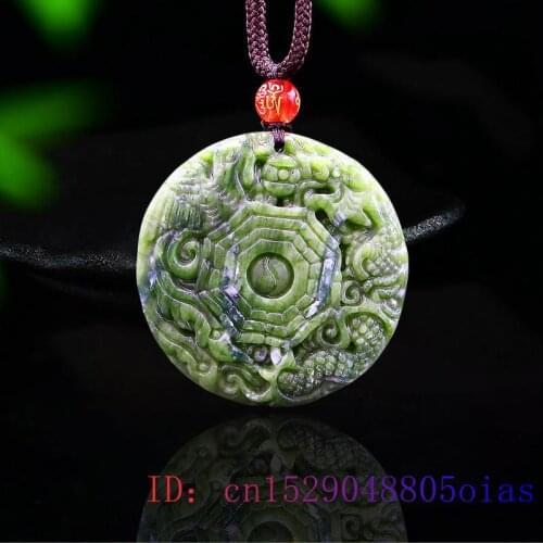 Jade Dragon Phoenix Pendant Gemstone Accessories Gifts Jewelry Carved Fashion Necklace Chinese Women Amulet Natural Charm