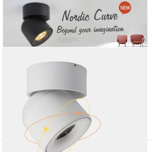 ONDENN LED Ceiling Lamps 10W 15W COB LED Spot Light Downlights Adjustable Surface Mounted Background Foyer Bedroom Shops Light