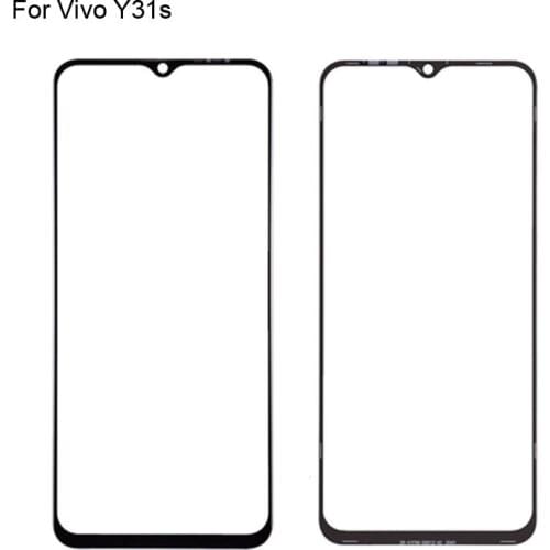 For Vivo Y31s Front LCD Glass Lens touchscreen For Vivo Y 31s V2054A Touch screen Panel Outer Screen Glass without flex