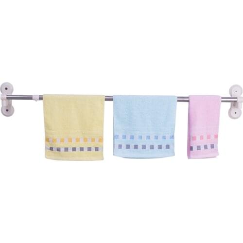 Length Expandable Wall Mounted Bath Shower Curtain Rail Pole Indoor Clothes Towels Drying Hanging Bar 51.18'' - 85'' DQ1613