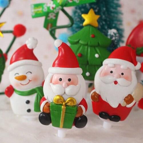 Santa Claus Snowman Deer Christmas Cake Decoration Tools Ornaments Decor New Year Christmas Tree Baking Decoration Tools