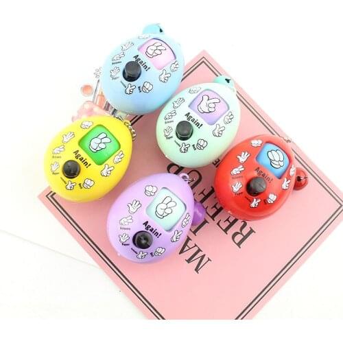 Family Game Rock Paper Scissors Play Toy Keychain Scissor Paper Stone Toys Key Chain Egg Key Ring Rock Paper Scissors Wholesale