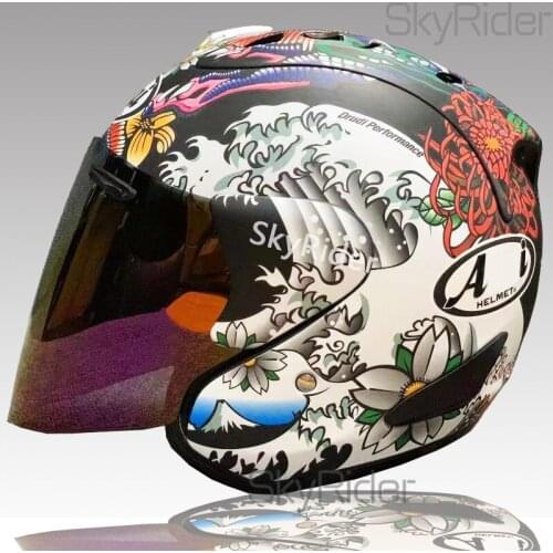 Open Face black dragon Motorcycle helmet Motocross Racing Motobike Riding Helmet Casco De Motocicleta