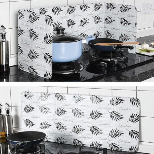 Foldable Gas Stove Baffle Plate Frying Pan Oil Splash Baffle Aluminum Plate Screen Accessories Gas Protection Kitchen Stove Z9M0