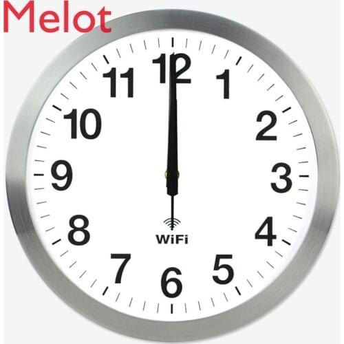 Stylish Smart WIFI Automatic Time Synchronization Network Clock Mute Wall Clock Modern Minimalist Living Room Quartz Home Clock