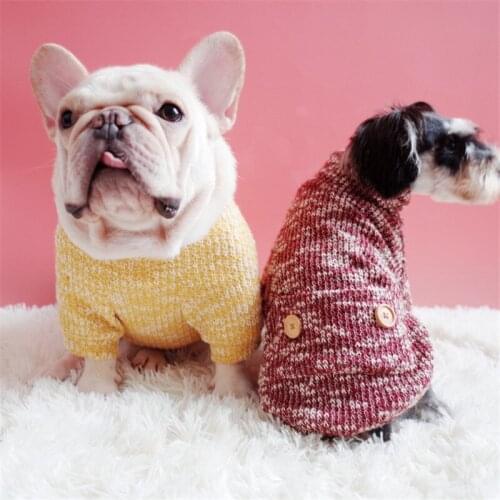 GLORIOUS KEK 2019 Dog Clothes Spring/Fall Pet Dog Sweaters for Small Medium Dog Warm Knitted Puppy Clothes French Bulldog Yorkie