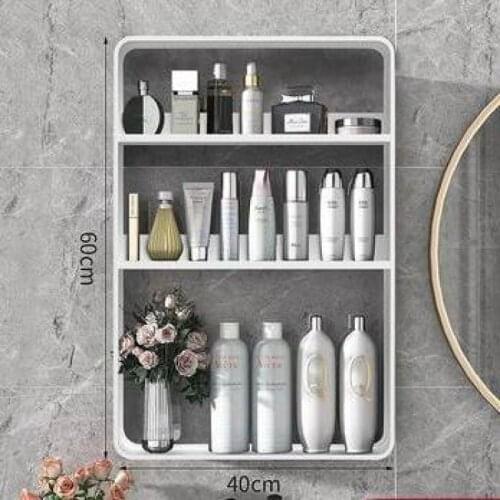 Anwar Toilet Rack Above The Bathroom Toilet Wall-mounted Vanity Cosmetic Storage Shelf Free Punch