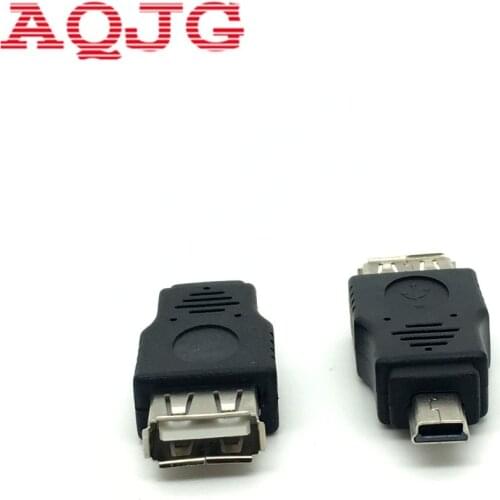 High quality USB Female to Mini USB Male 5 Pin Adapter Converter Computer Adapter Wholesale Usb to Micro usb female AQJG