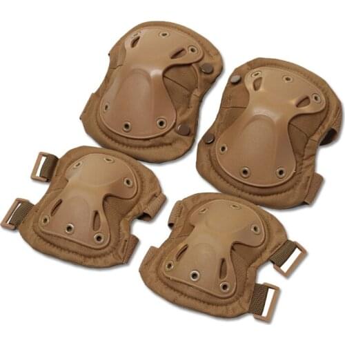 X Shaped Tactical Paintball Airsoft Knee Pads & Elbow Pads Set EVA Knee Elbow Protective Pads