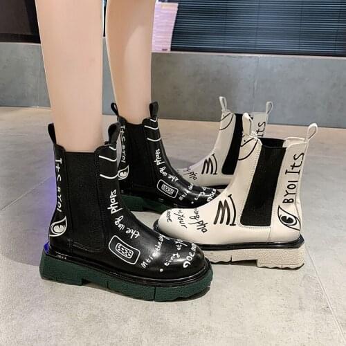 Big Size 35-43 Brand Design Ladies High Platform Boots Fashion Zip High Heels Boots Women 2020 Wedges Shoes Woman