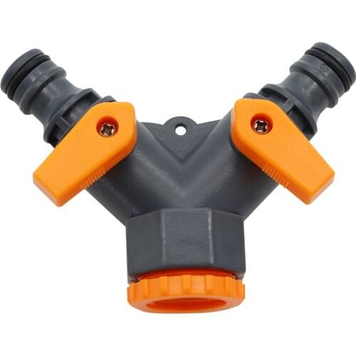 1/2 Inch To 3/4 Inch Y Shunt Adapter Valve Garden Hose Splitter Connectors used in irrigation horticulture gardening balcony 1Pc