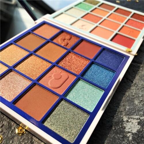 16Colors Forest Princess Earthy Nude Eyeshadow Palette Waterproof Matte Glitter Nude Eye Pigment Highlighter Eye Shadow Powder
