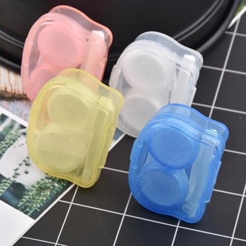 4PCS Kapmore Contact Lens Case Mini Portable Eye Contact Lens Holder Small Eye Lens Holder Easy to Carry Makeup Tool