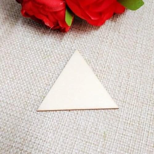 50 pcs 80mm large original blank wooden pieces triangular charm
