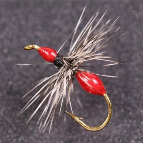 6PCS Copper Bead Head Nymph Flies Trout Fly Fishing Bait Single Metal Barbed Hook Tool Fly Shape Copper Fly Fishing Lure