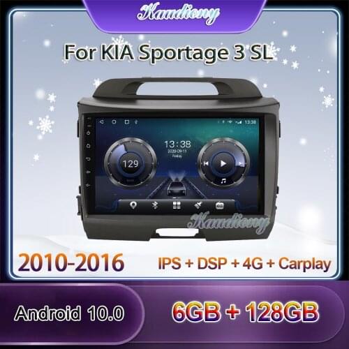 Kaudiony 9" Android 10.0 Car Radio For KIA Sportage 3 SL Car DVD Multimedia Player Auto GPS Navigation Stereo 4G DSP 2010 - 2016