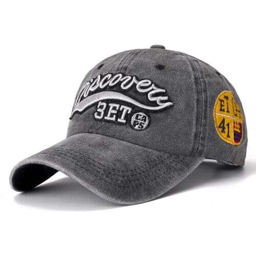 High Quality Washed Cotton DISCOVER Baseball Cap Snapback Hat For Men Women Gorras Casual Casquette Embroidery Outdoor Dad Hat
