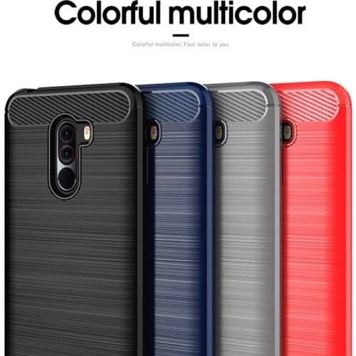 For Pocophone F1 Case Carbon Fiber Cover 360Full Protection Phone Case For Xiaomi Poco Phone Pocofone F1 Cover Shockproof Bumper