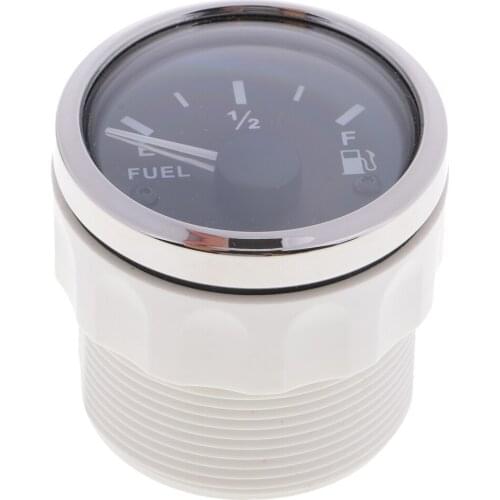 Black 52mm Sailing Boat Digital LED Display Fuel Level Meter Gauge Boat Gauges + Fuel Level Sensor Kit
