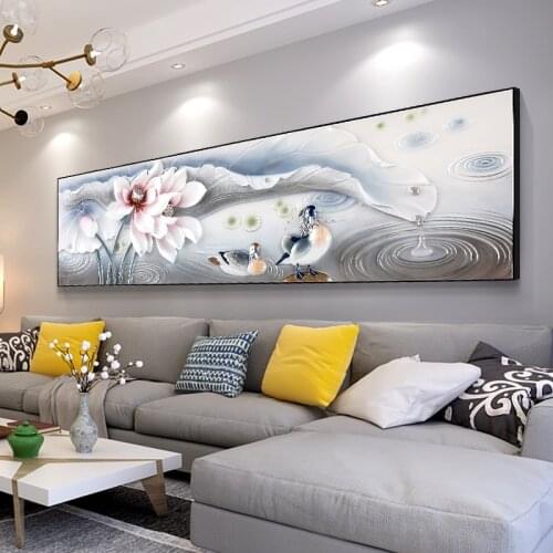 Living Room Decorative Painting Mural Modern Sofa Background Wall Hotel Hotel Warm Bedroom Banner Bedside Relief Painting
