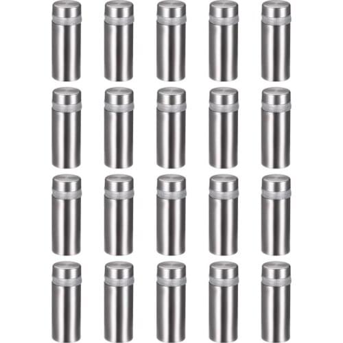 12mm/0.47" Dia 30mm/1.18" Length Sign Holders Screws Wall Mount Hardware Advertising Glass Standoff Nail-Pack of 20