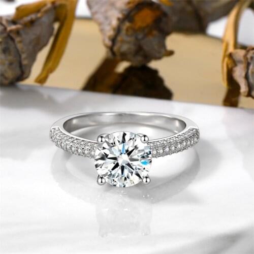 DIWENFU S925 Sterling Silver Cubic Zirconia Ring for female Silver 925 Jewelry Natural Bizuteria Gemstone 925 Silver Mujer Rings