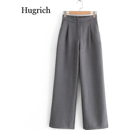 Fengguilai Women's Plaid Trousers