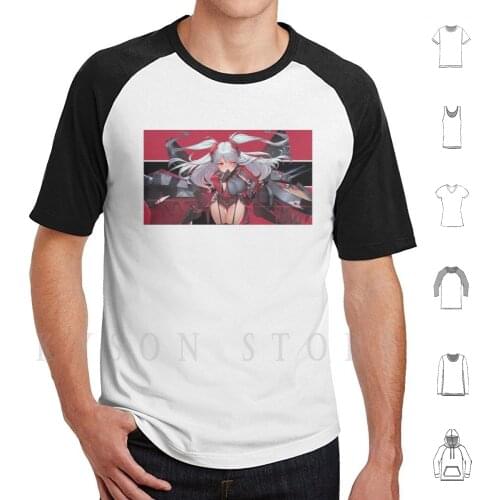 Prinz Eugen-Azur Lane T Shirt Print For Men Cotton New Cool Tee Azur Lane Anime Azur Lane Atago Manga Akagi Enterprise Waifu