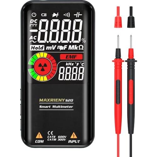 S20 Intelligent Multimeter 3.5 Inch LCD Display 9999 Count TRMS Direct Current AC Voltage Resistance Capacitance Diode