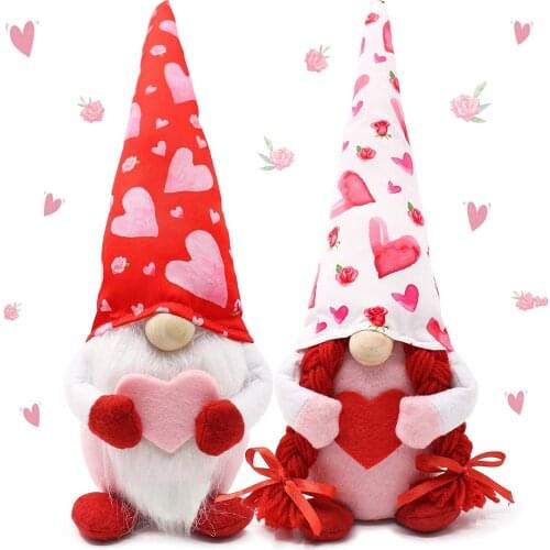 2PC Love Heart faceless doll valentines day Cloth Dolls Gifts decoration bedroom living room desktop Home Decorations Drop Ship