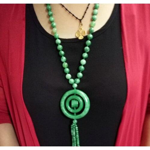 Pendant Diameter 5CM Mother and son safety Necklace sweater chain pendant men and womens jewelry