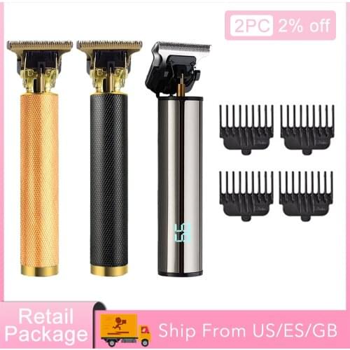 USB Hair Clipper Professional Barber Hair Trimmers T Bald Head Trimmer For Men Vintage Hair Cutting Machine Cordless Hair Cutter