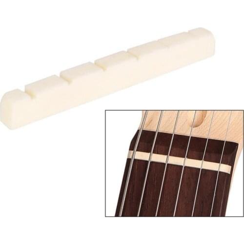 New Guitar Part 42mm / 1.65 In Bone Nut for 6 Strings Electric Guitar Stratocaster Tele ST TL Guitar Accessories