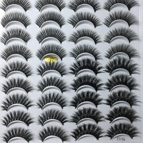 NEW 5/20 Pairs 3D Soft Mink False Eyelashes Handmade Wispy Fluffy Long Lashes Natural Eye Extension Makeup Kit Cilios